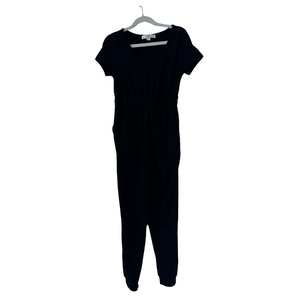 Peyton Bre Black Romper - Size 8 - Short Sleeve Jumpsuit